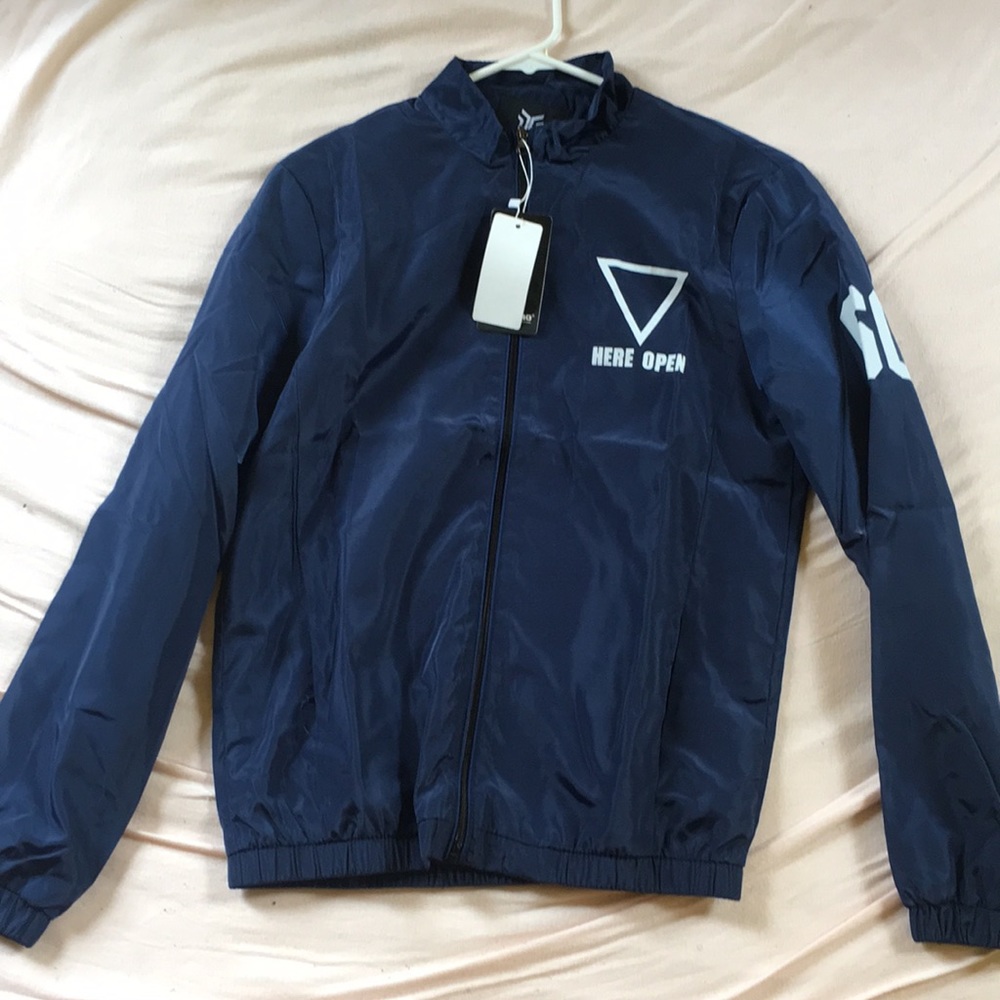 Navy Windbreaker